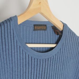Metropolitan by Lord & Taylor Men's Blue and Navy-Stripe Crew-Neck Sweater